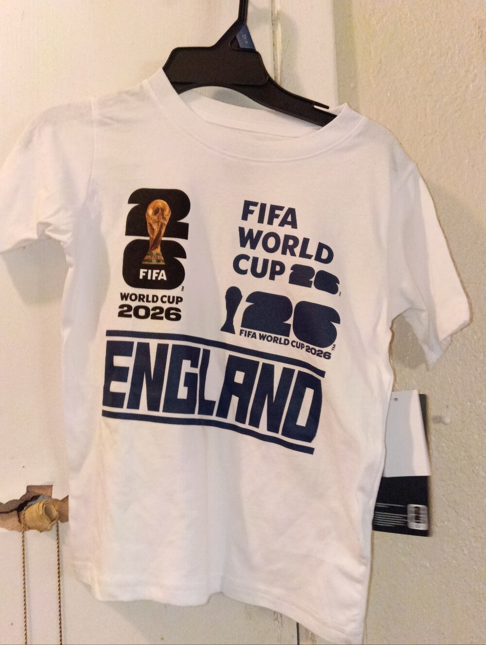 England FIFA World Cup 2026 Kids White Graphic Tee